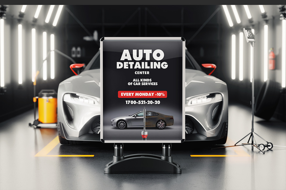 Cardin Taxi Mockup. Car service.