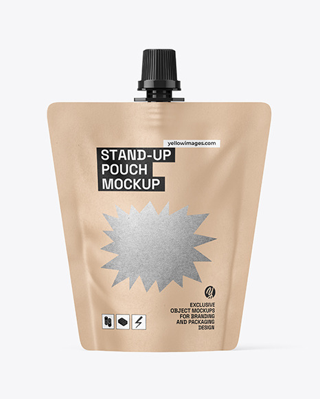 Kraft Stand-Up Pouch Mockup