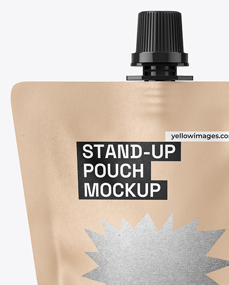Kraft Stand-Up Pouch Mockup