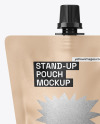 Kraft Stand-Up Pouch Mockup