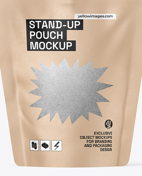 Kraft Stand-Up Pouch Mockup