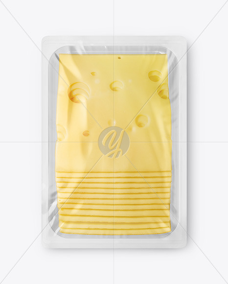 Tray With Sliced Cheese Mockup
