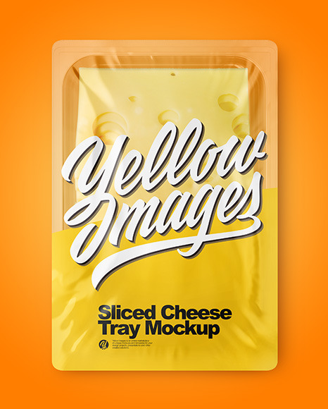 Tray With Sliced Cheese Mockup