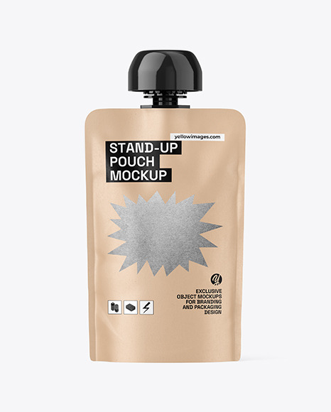 Kraft Stand-Up Pouch Mockup