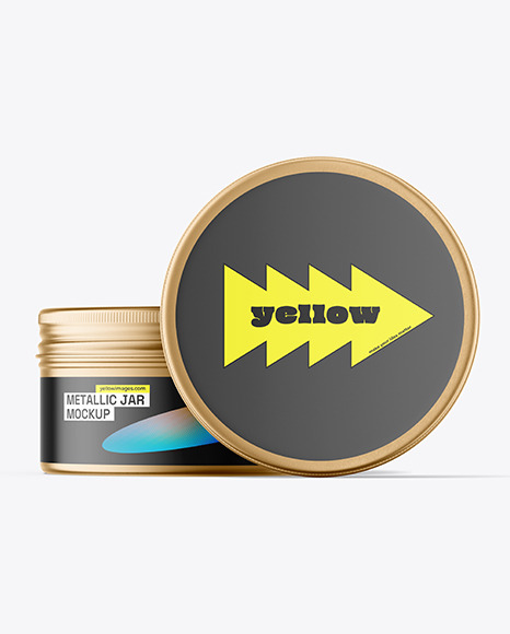 Two Metallic Jar Mockup