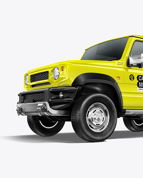 Off-Road Mini SUV Mockup - Half Side View