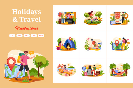 M589_Holidays Illustration Pack