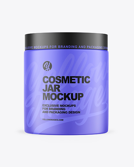 Matte Cosmetic Jar Mockup