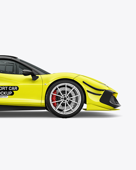 Sport Car Mockup - Side View