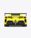 Sport Car Mockup - Back View