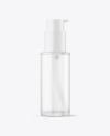 Frosted Glass Cosmetic Bottle with Pump Mockup