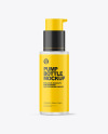 Frosted Glass Cosmetic Bottle with Pump Mockup