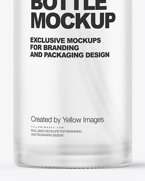 Frosted Glass Cosmetic Bottle with Pump Mockup