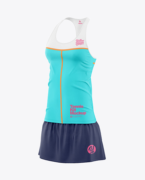 Tennis Kit Mockup - Half Side view