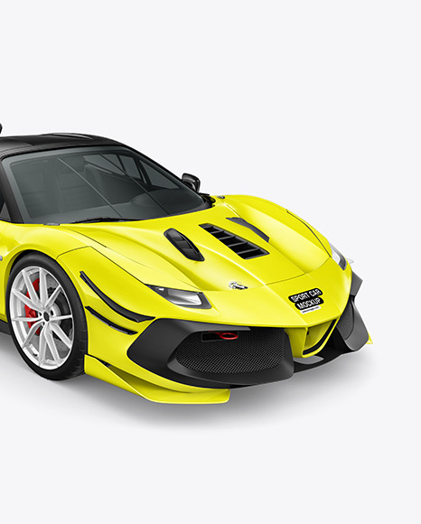 Sport Car Mockup - Half Side View