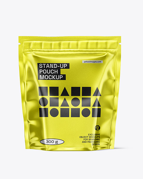 Metallic Stand-up Pouch Mockup