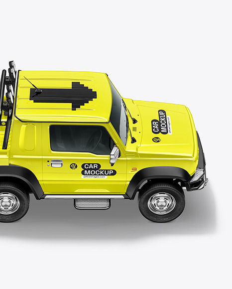 Off-Road Mini SUV Mockup - Side View (High-Angle Shot)