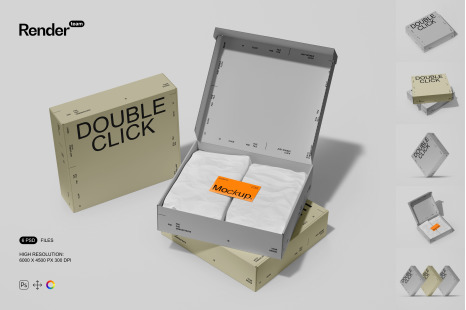 Paper Box Mockup Set