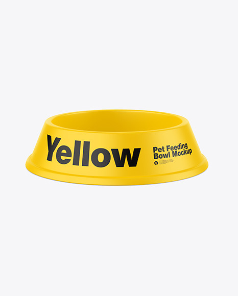 Matte Pet Feeding Bowl Mockup