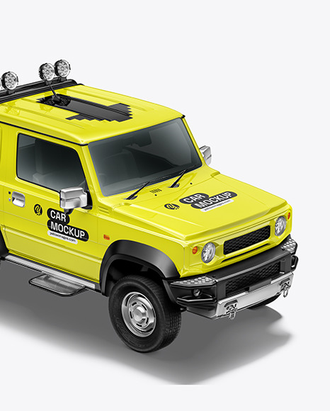 Off-Road Mini SUV Mockup - Half Side View
