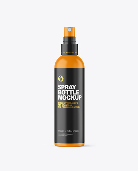 Matte Spray Bottle Mockup