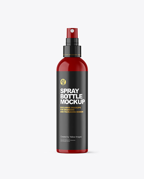 Glossy Spray Bottle Mockup