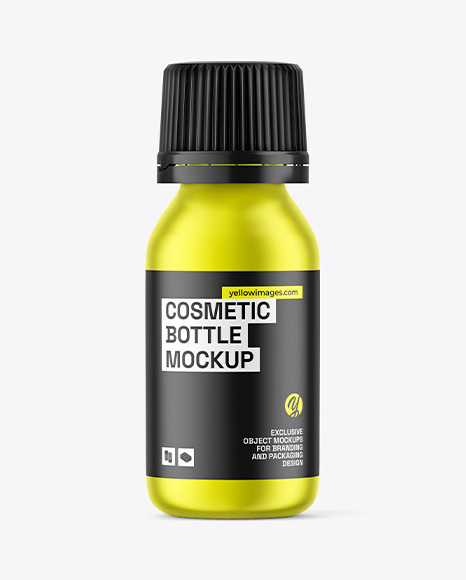 Metallic Cosmetic Bottle Mockup
