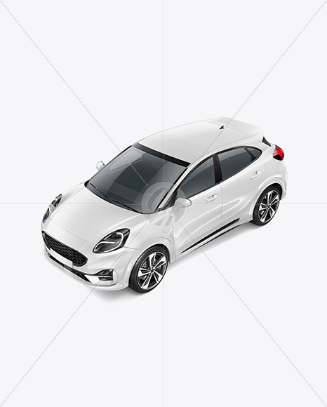 Crossover SUV Mockup - Half Side View (High-Angle Shot)