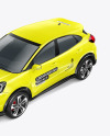 Crossover SUV Mockup - Half Side View (High-Angle Shot)