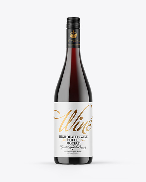Antique Green Glass Red Wine Bottle Mockup