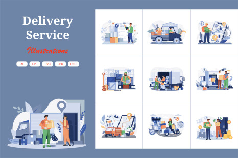 M582_Delivery Service Illustration Pack