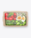 Paper Food Container With Lunch Mockup