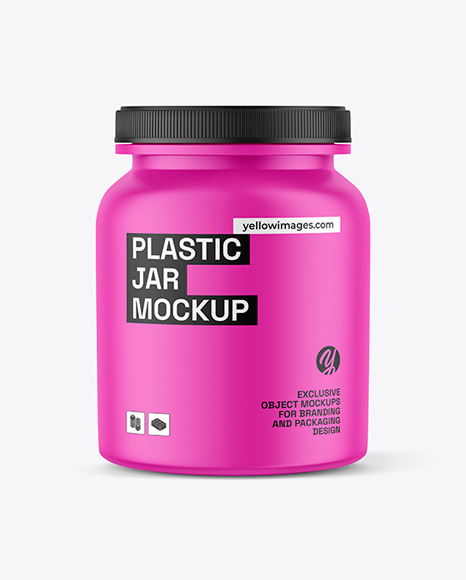 Matte Plastic Jar Mockup