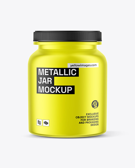 Metallic Jar Mockup