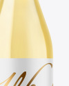 Clear Glass White Wine Bottle Mockup