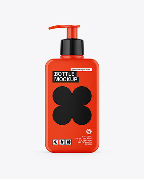 Glossy Bottle Mockup