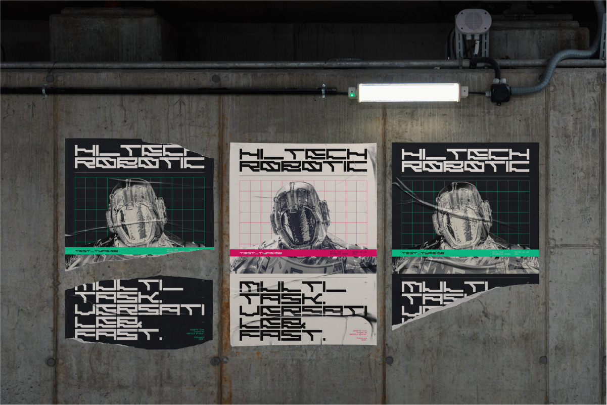 EXOBYTE - Futuristic Cyberpunk Modern Display Font