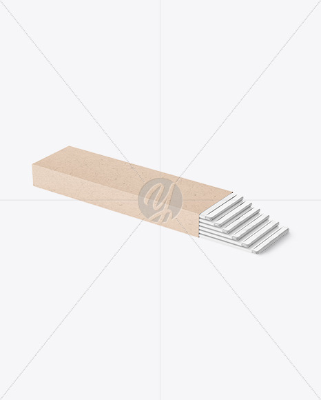 Chewing Gum Kraft Packaging Mockup