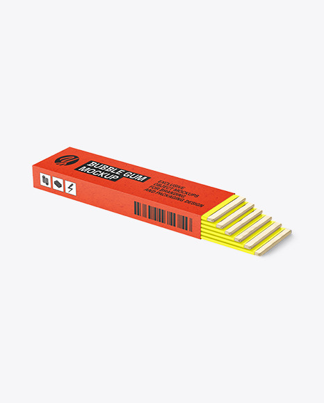 Chewing Gum Kraft Packaging Mockup