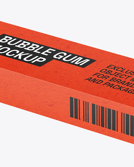 Chewing Gum Kraft Packaging Mockup