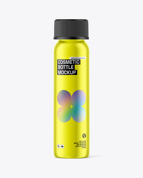 Metallic Cosmetic Bottle Mockup