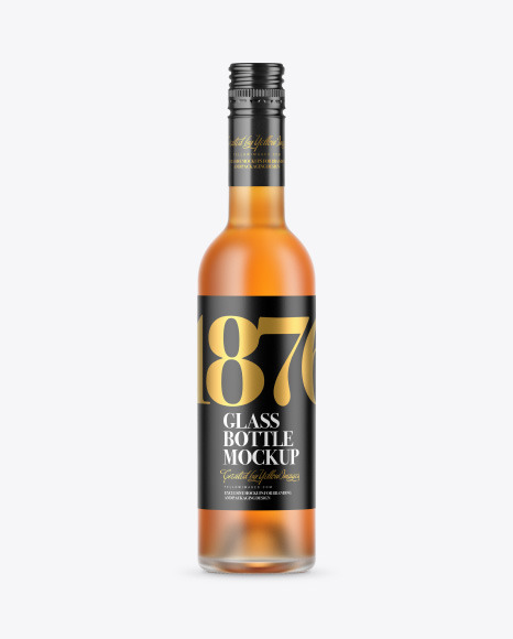 Frosted Glass Whisky Bottle Mockup