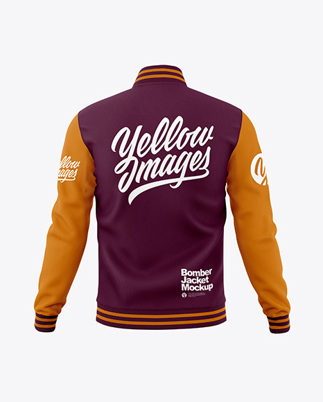 Men's Bomber Jacket Mockup - Back View - Free Download Images High ...