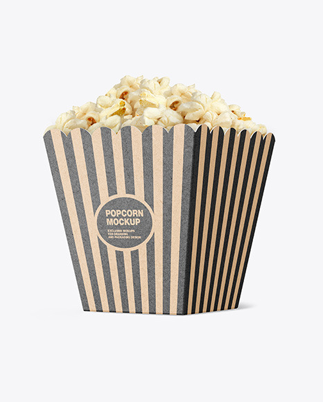 Kraft Popcorn Bag Mockup