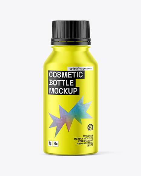 Metallic Cosmetic Bottle Mockup