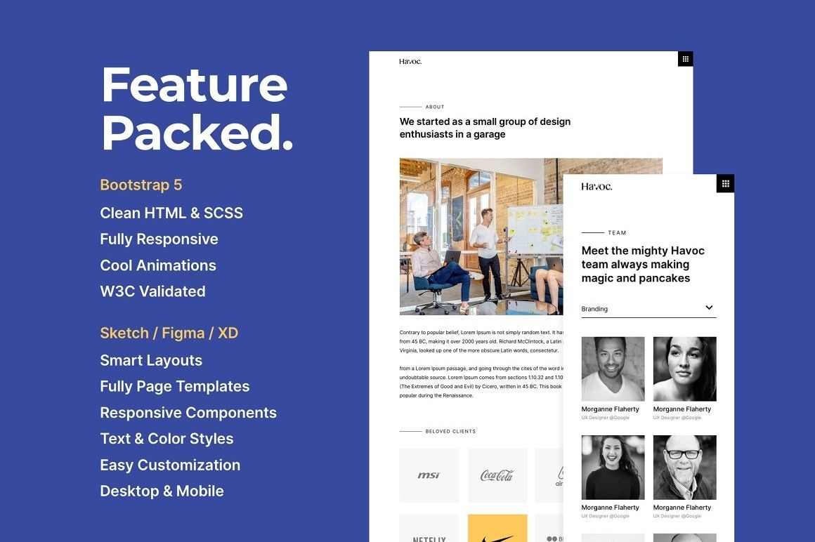 Havoc Agency UI kits & Web Templates