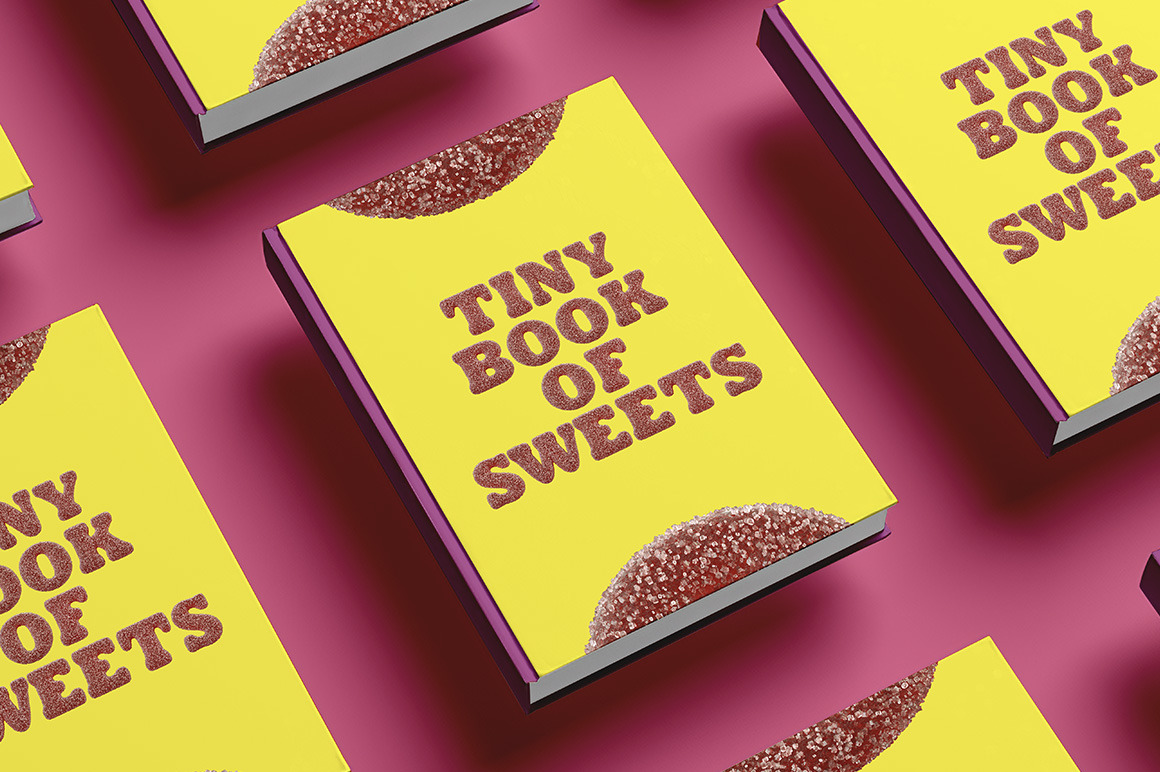 Sugar Candy Font on Yellow Images Creative Store