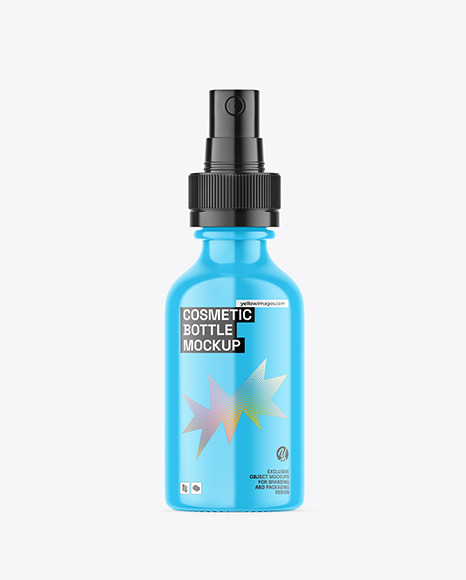 Glossy Spray Bottle Mockup