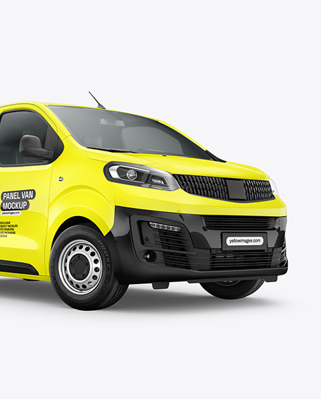 Panel Van Mockup - Half Side View