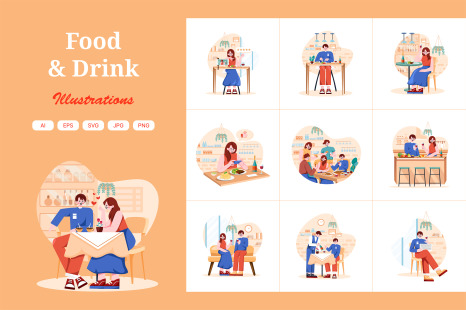M613_Food And Drink Illustration Pack